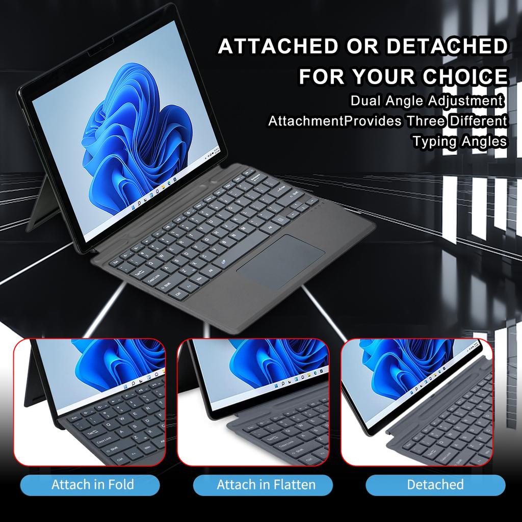 Keyboard Backlit/Non-Backlit Compact Layout Long Battery Life Ergonomic Design Lightweight Compatible with Surface Pro 8/9/X Tablets Ideal for