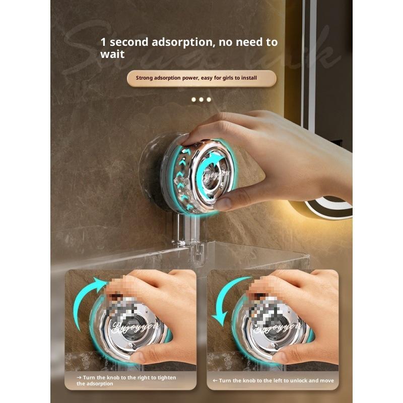 1/2Pcs Plastic Suction Cups Shower Shelves Punch-Free Rectangular/Triangular Shower Storage Rack Removable Draining