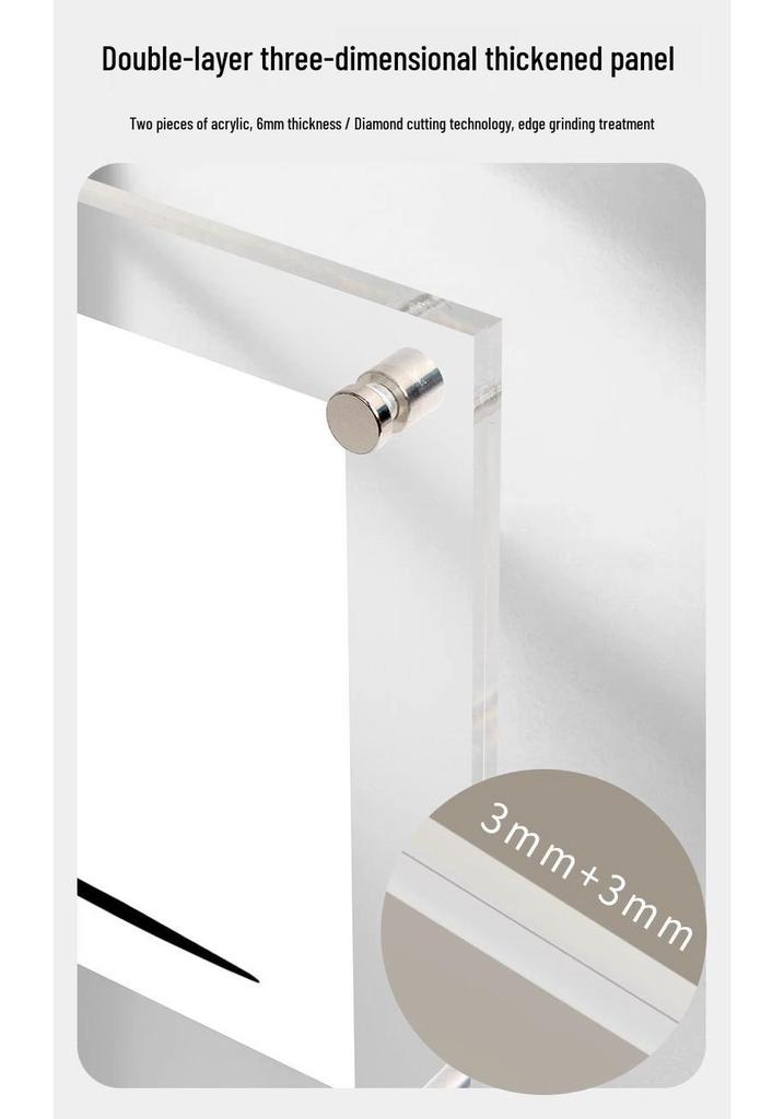 Acryl Kristallen Fotolijst - 6x7 Inch Transparant Tafelblad Display