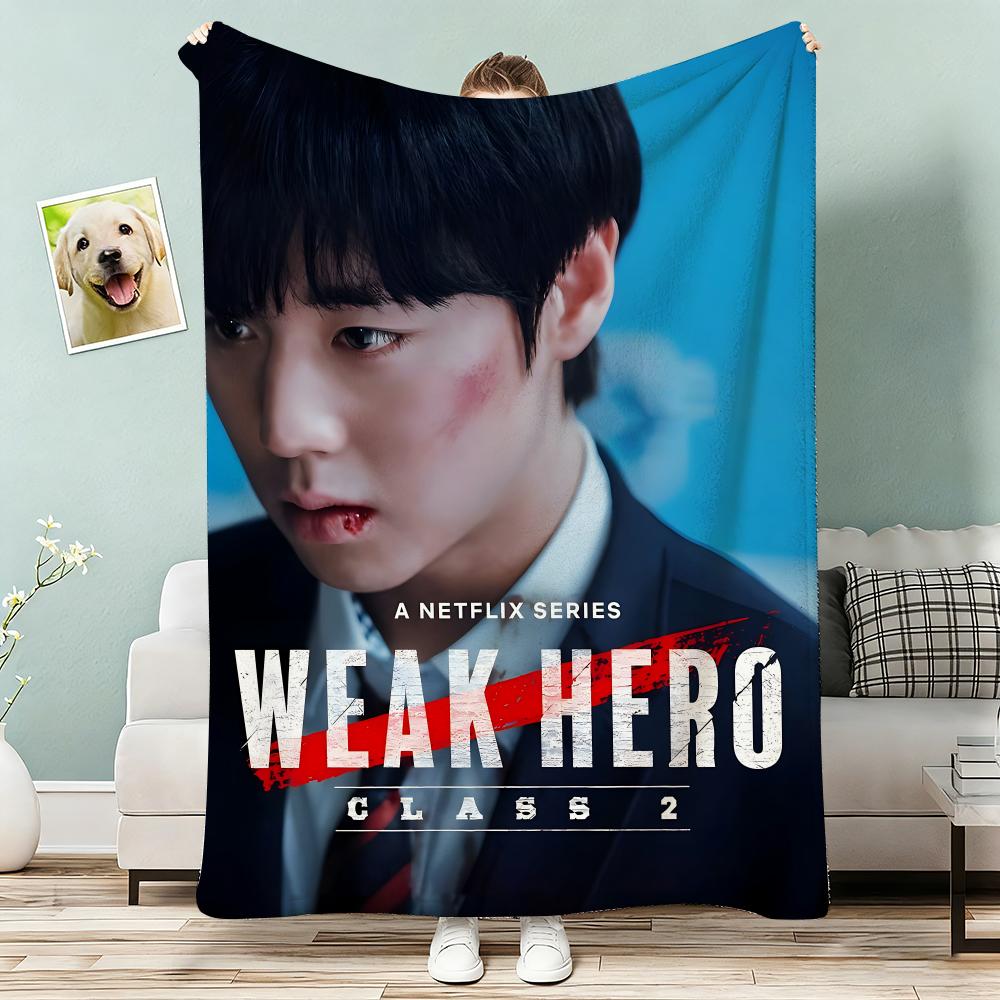 Korean drama Weak Hero Class 2 Throw Lightweight 240g Flannel Blanket Soft Skin-friendly for Summer Cooling 75x90cm