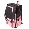 Travel Backpack with USB Charging Port and Headphone Hole Casual Double Shoulder Bag Black Pink