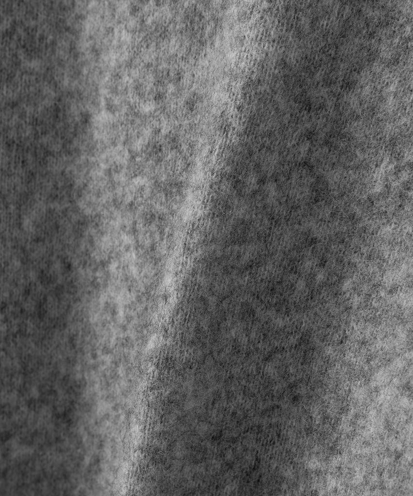 NONBLANK Mohair Crop Collar Knit_Melange Grey