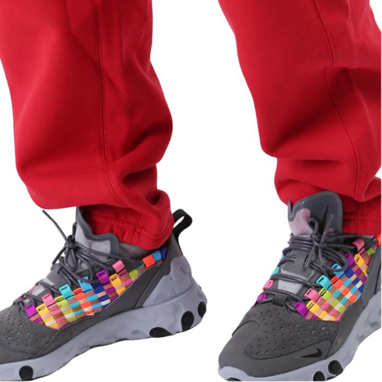 Nike Lab Logo Vintage Classic Fleece Lined Elastic Cuff Knitted Sweatpants Men's Red CD6394-687