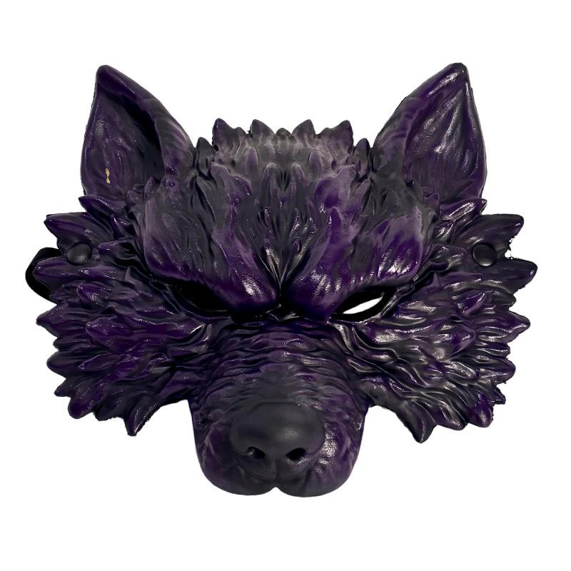 Realistic Werewolf Half Face Mask Gothic Horror Texture Adult Halloween Masquerade Carnival Cosplay Party Dress‑Up Prop