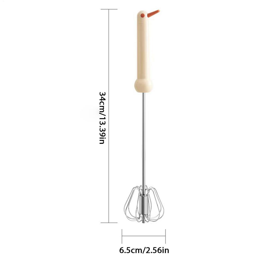 Egg Whisk Stainless Steel Whisk Cream Stirrer Semi Automatic For Baking Cooking Cake Food Kitchen Beater Blending Whisking