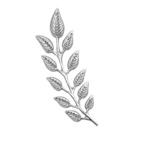 Women Collar Button Honeysuckle Leaf Shape Lapel Brooch Pin Suits Coats Bags Scarves Badge Versatile Accessory