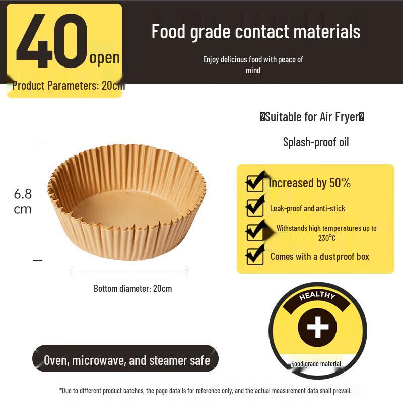 

COOKER KING Tall Round Air Fryer Parchment Paper Liners