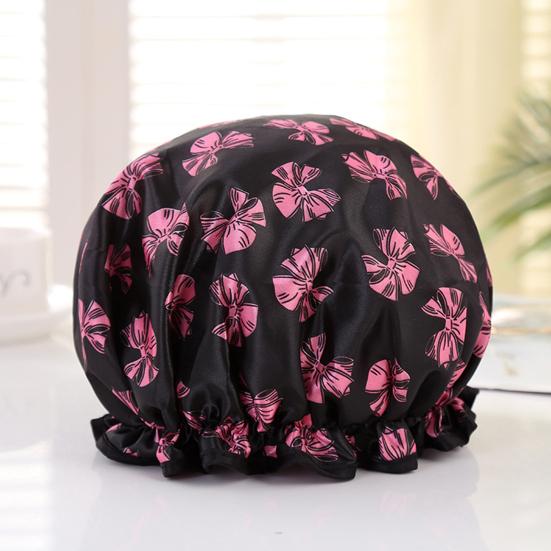 Druck Wiederverwendbare Unisex Badekappe Elastisches Band Doppellagige Haarkappe Haarpflege