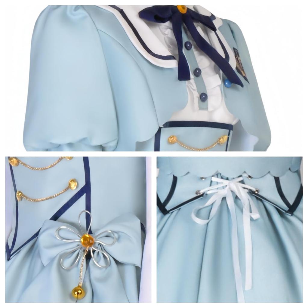 DOKITOKI Amamiya Kokoro Cosplay Costume, Dress with Hat, VTuber Costume, Size S