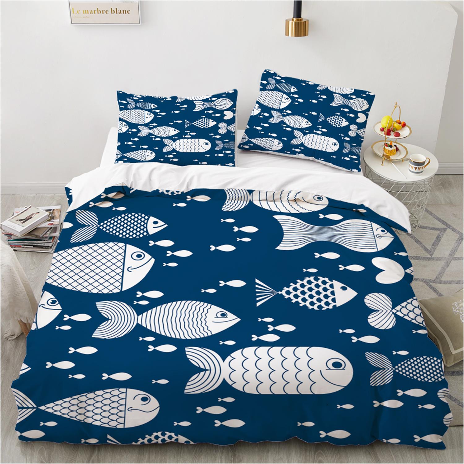 

Домашний текстиль 3D печатный узор односпальное двуспальное одеяло наволочка комплект постельного белья из трех частей DE 135x200cm