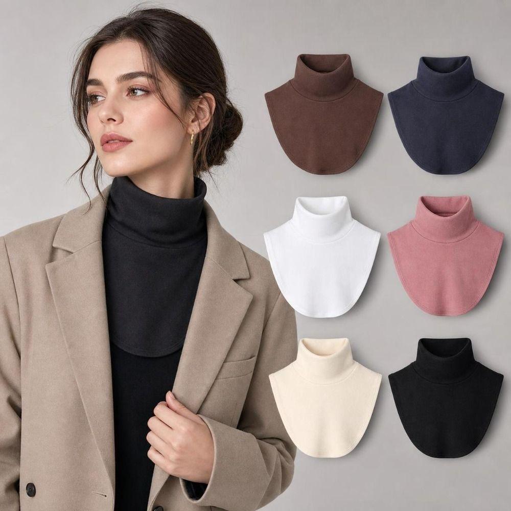 Detachable Fake Collar Warmer High Elastic Detachable Turtleneck Elastic Neck Cover For Women Men