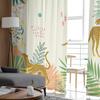 Leopard Tropical Palm Turtle Bamboo Voile Sheer Curtains Living Room Window Tulle Curtain Kitchen Bedroom Drapes Home Decor