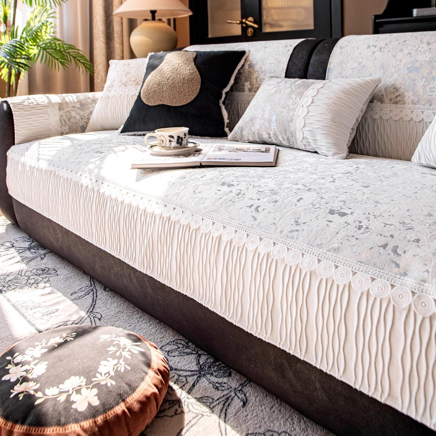 

Высокоточная фиксированная нескользящая подушка для дивана 2025 новая универсальная для четырех сезонов, легкая роскошь, высококлассная, для прямой расстановки, подушка для гостиной 30 * 50cm pillow cover