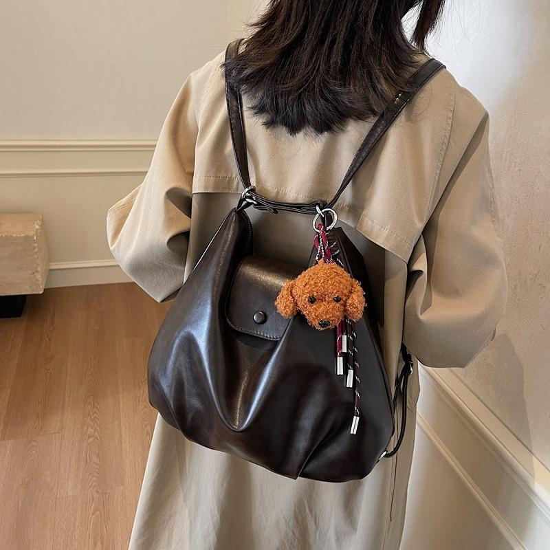 Fashion Large-capacity Tote Bag Women's Autumn and Winter New Retro Versatile Shoulder Bag Multi-functional Backpack