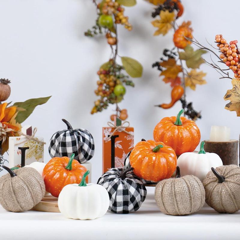 Artificial Pumpkin Winter Harvest Ornament Home Party Scene Bar Stage Decoration DIY Vegetable Craft Halloween