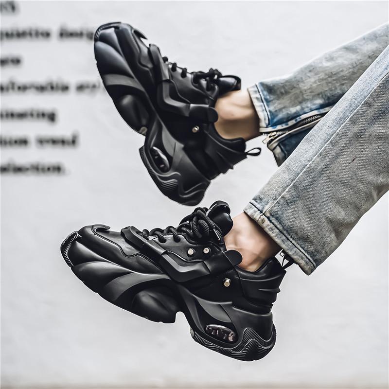 Men Platform Sneakers Outdoor Running Sports Shoes Persalized Design Trainers High Quality Breathable Lace Up Sneaker For Male