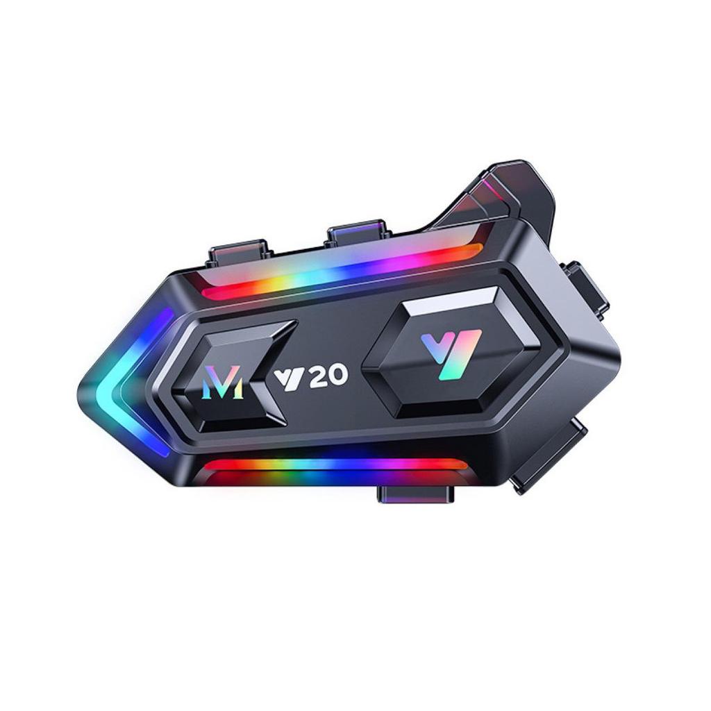 Y20 Bluetooth Full-Face Helmet Headset with RGB Lights and Heavy Bass