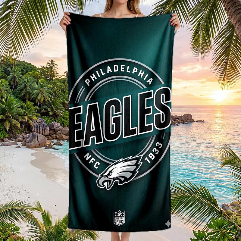 Philadelphia Eagles Fashion Beach Towel Portable Soft Quick Dry Towel For Swimming Camping Holiday Use
