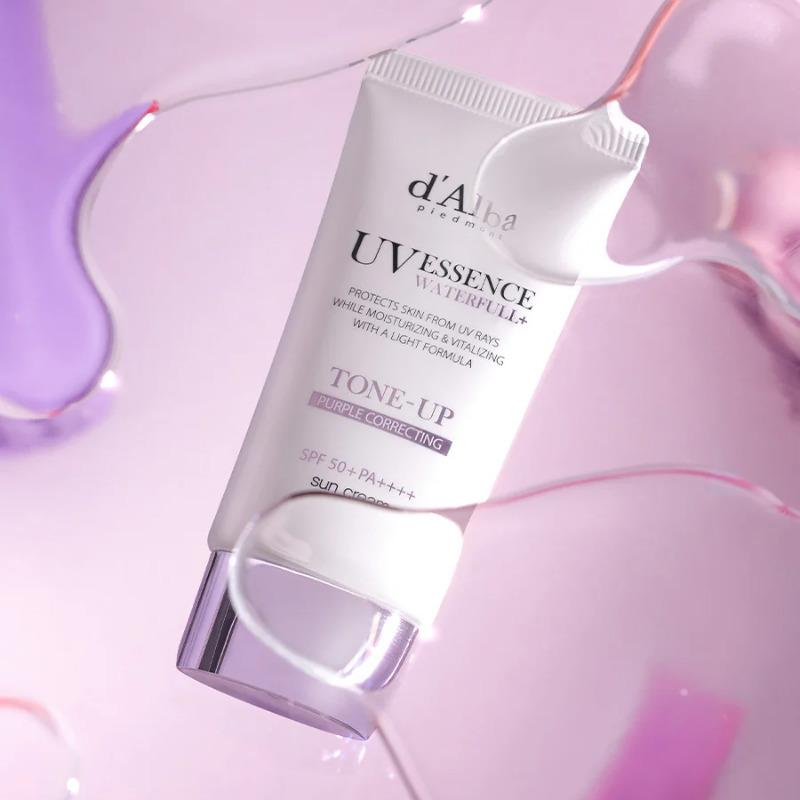 d'Alba Waterful Tone Up Krem Przeciwsłoneczny Fioletowy 50ml Zestaw Duo