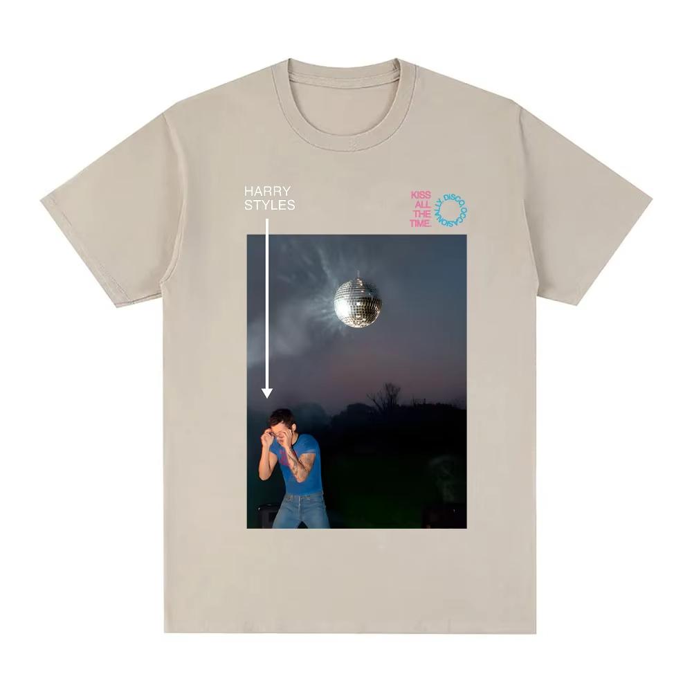 2026 Neues Album Kiss All The Time T-Shirt Sänger HarryStyle Grafikdruck Hip Hop Baumwolle T-Shirt Unisex Hochwertige Oberteile
