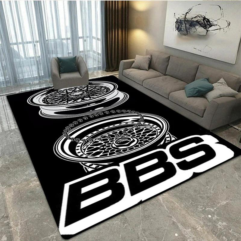 3D BBS Racing Printed Decorative Carpets Non Slip Rugs for Bedroom Kitchen Decor Home Hallway Balcony Floor Mat Soft Doormats