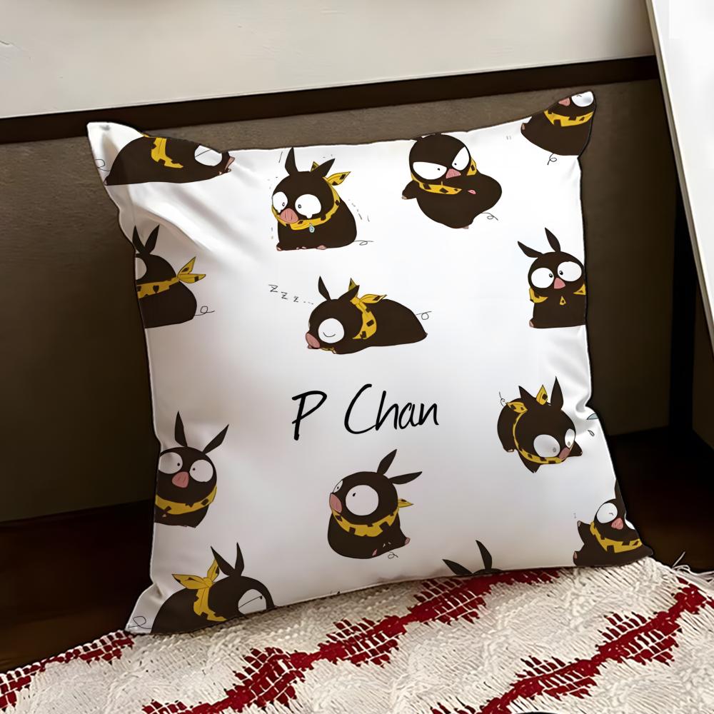 Cartoon RRanma ½ PChan Cushion Cover Reversible Soft Durable Pillow Cover Home Car MultiScene Use for Daily Comfort