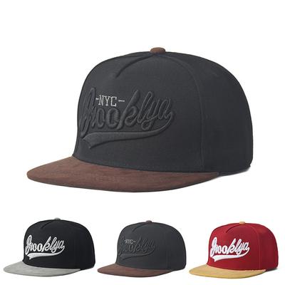Brooklyn Flat Bill Baseball Cap American Street Hip-Hop Embroidered Sun Hat Unisex Fashionable Headwear