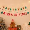 DIY Handmade LED String Light Decorated Merry Christmas Holiday Hanging Home Room Background Pull Flag Banner Christmas Pendant