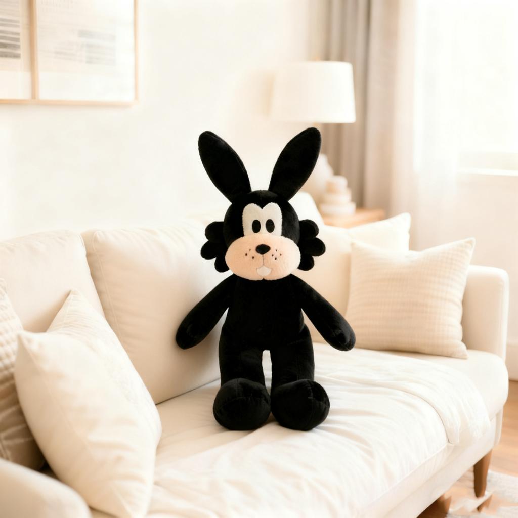 Retro Black Cute Plush Toy: A Heartwarming Choice For Companionship