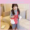 And Cozy Playful Plush Rabbit Shoulder Bag For Children With Trendy Checkered Design For Use Daily