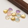 5pcs Stainless Steel Enamel Heart Charms Fish Scales Pendant for DIY Jewelry Findings Necklace Earrings Making Bracelet Supplies