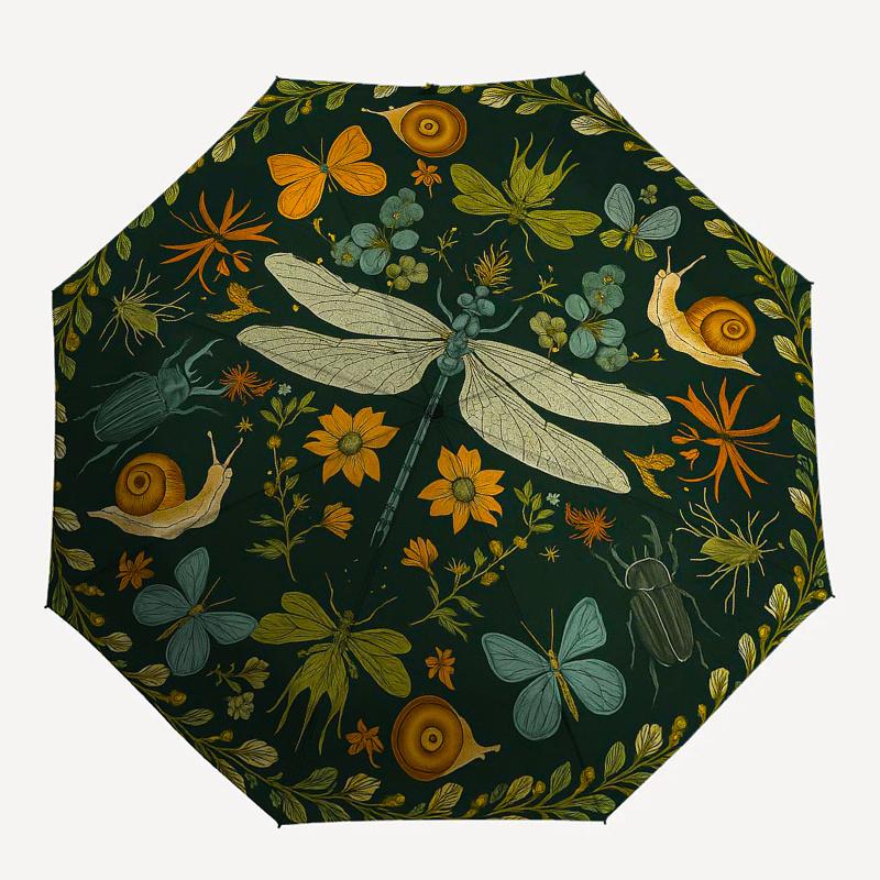 Nature-Inspired Umbrella, Portable 3-Fold Compact Umbrella,Christmas Gift ES371