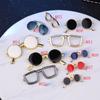 Retro Suit Accessories Sunglasses Shape Enamel Pins Shirt Brooch Collar Pins Badge Glasses Brooch