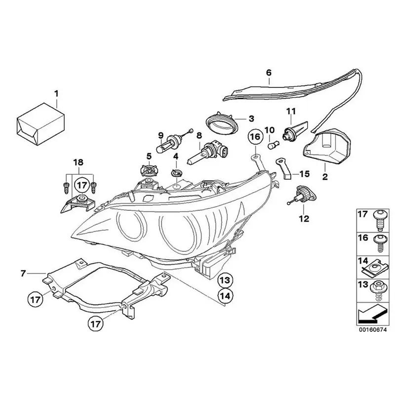 Rechts & Links Auto Scheinwerfer Objektiv Glas Lampcover Abdeckung Lampenschirm Shell Für BMW E60 E61 25I 530I 545I 550I 2003-2010 scheinwerfer Abdeckung
