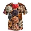 3d Printed Nuts Walnuts T Shirt For Men Summer Personality Food Dried Fruit Pattern