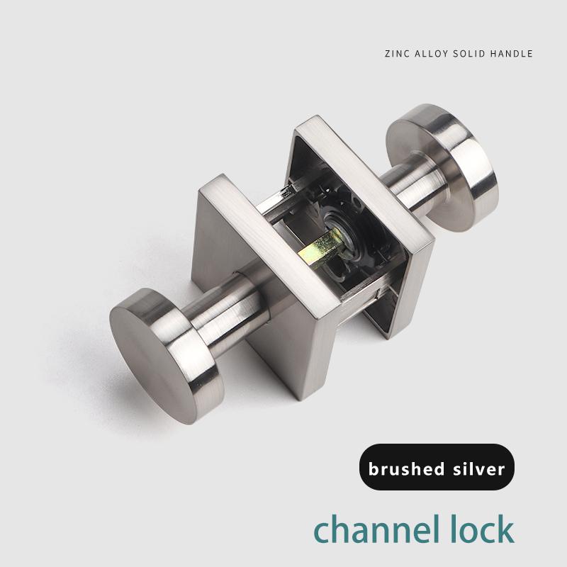 

Indoor Home Bathroom Lock Hidden Button Double-sided Latch Door Lock Bedroom Solid Zinc Alloy Gold Double-sided Door Handle