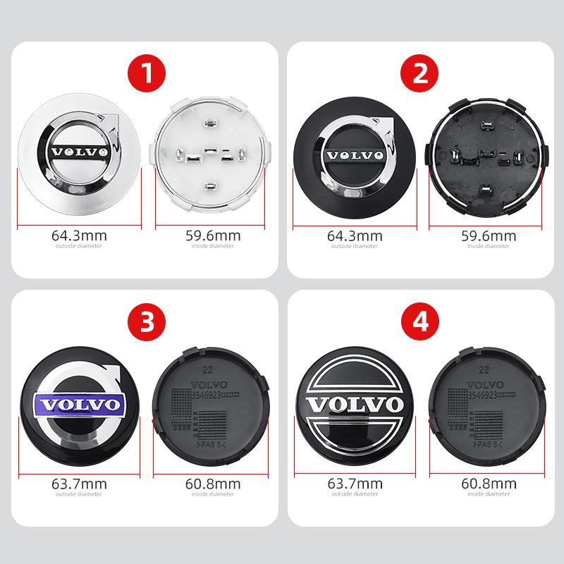 4 Stück/Set 64mm VOLVO Emblem Auto Radnabenkappe Für Volvo XC60 V70 S60 XC90 S80 V40 XC70 V50 Felgennabe Abdeckung Dekor Zubehör