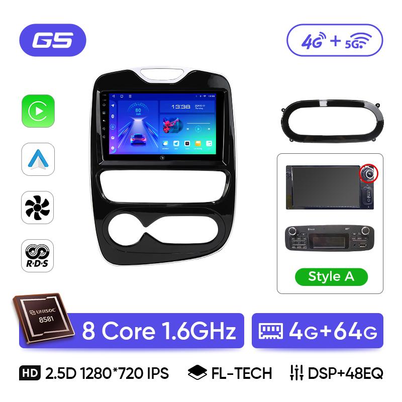 Ainavi Car Radio For Renault Clio 4 2012 - 2018 Wireless Carplay Android Auto Multimedia Player Stereo 2Din 4G Wifi DSP