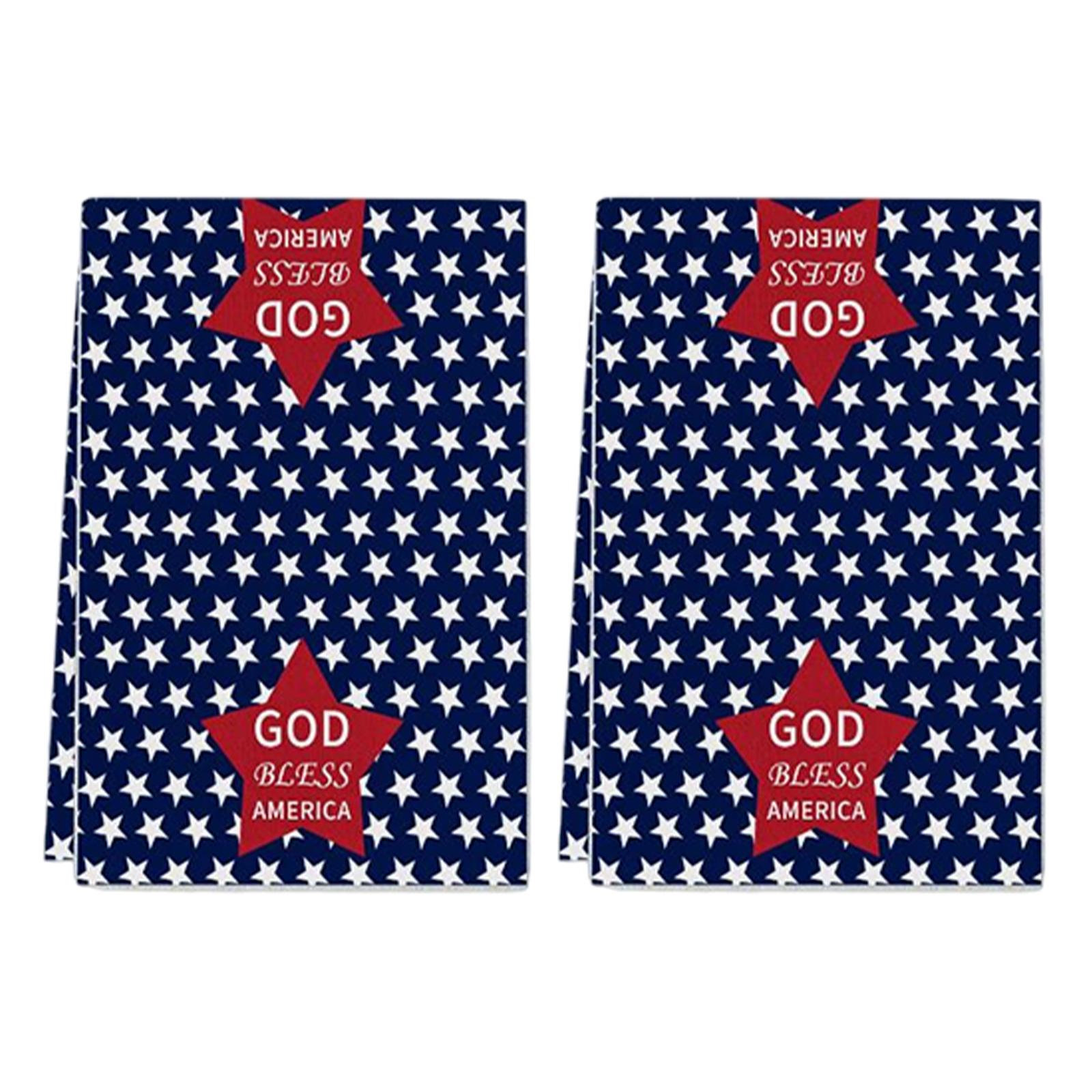 

America Kitchen Towels Dish Towels,Independence Day Decoration Cleaning Set Of 2 One Size
