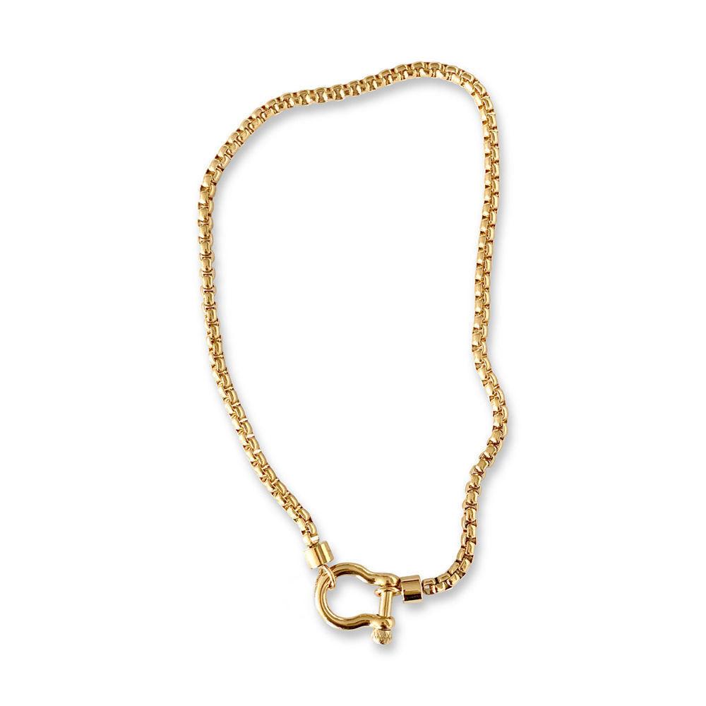 Fashionable Ins Inspired 18k Gold Plated Stainless Steel Box Chain Necklace For All Occasions