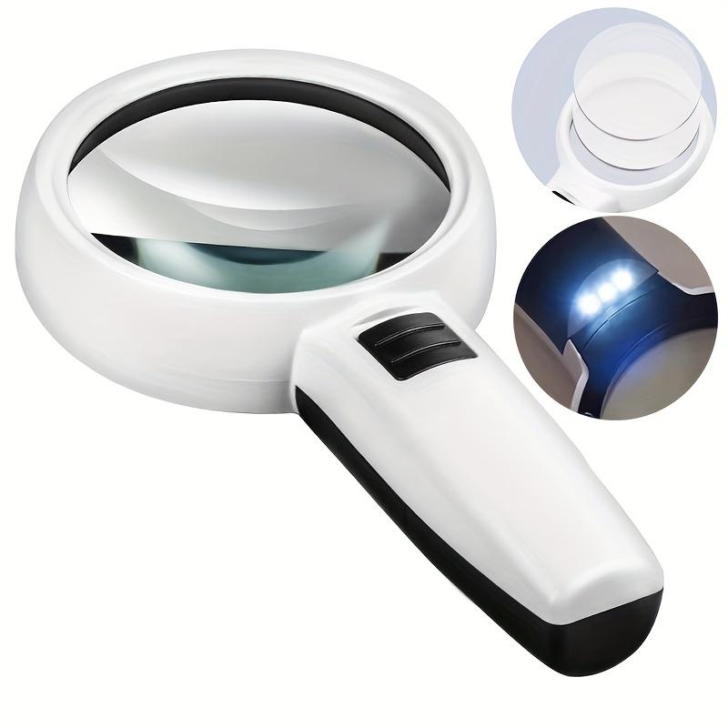 1pc 30X 45X 3 LED Light Magnifying Glass Lens Mini Pocket Handheld Microscope Jewelry Loupe Magnifiers Reading Glass Repair Tool
