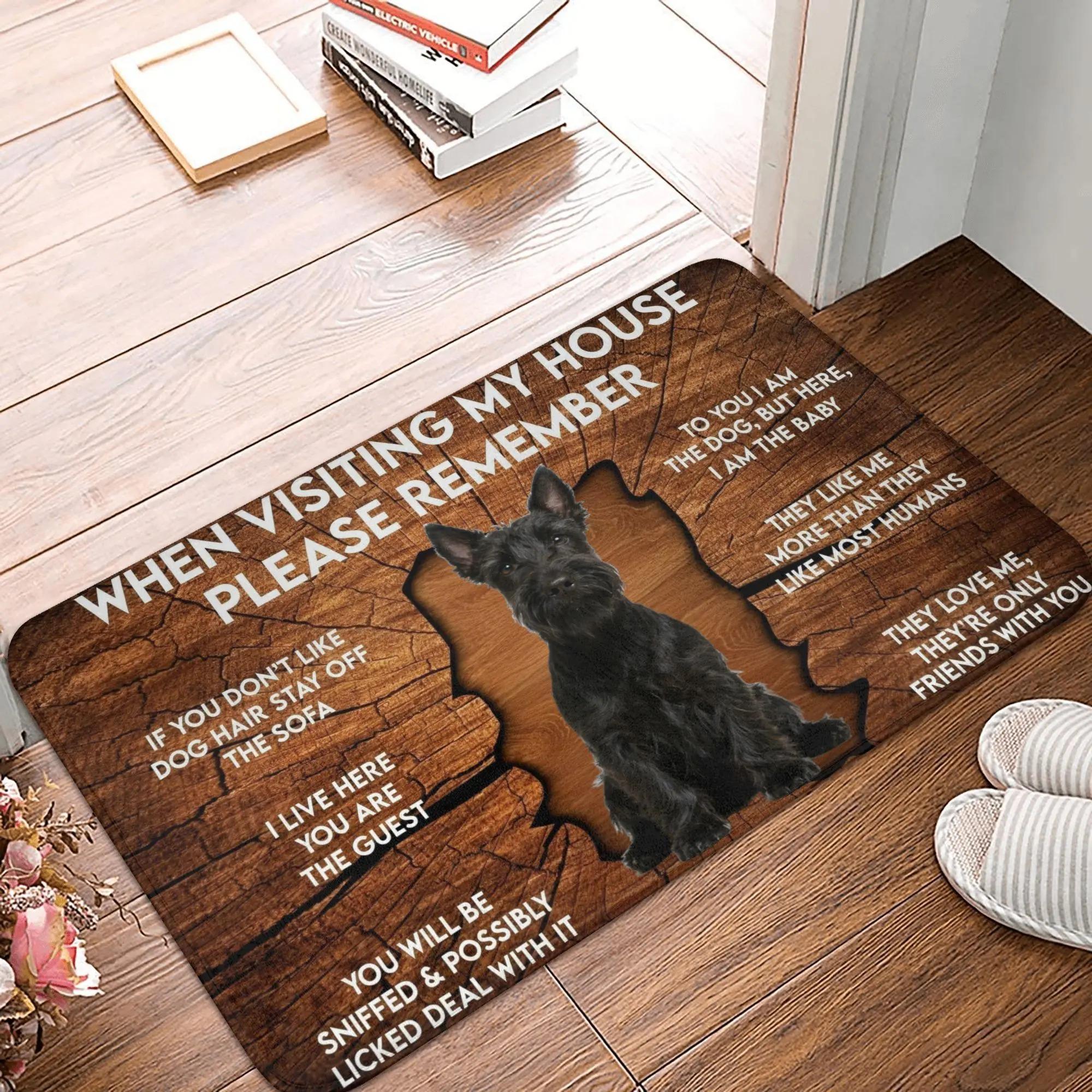 Коврик-приветствие на тему домашних животных, коврик с рисунком собаки, домашний декор с фразой-напоминанием для гостей, для прихожей гостиной, коврик-приветствие 30x50cm