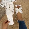 Fashion Trend Summer Women Slippers Flat Outdoor Beach Sandals Comfortable Design Shoes Luxury Outdoor Slippers Slides Women Big Size