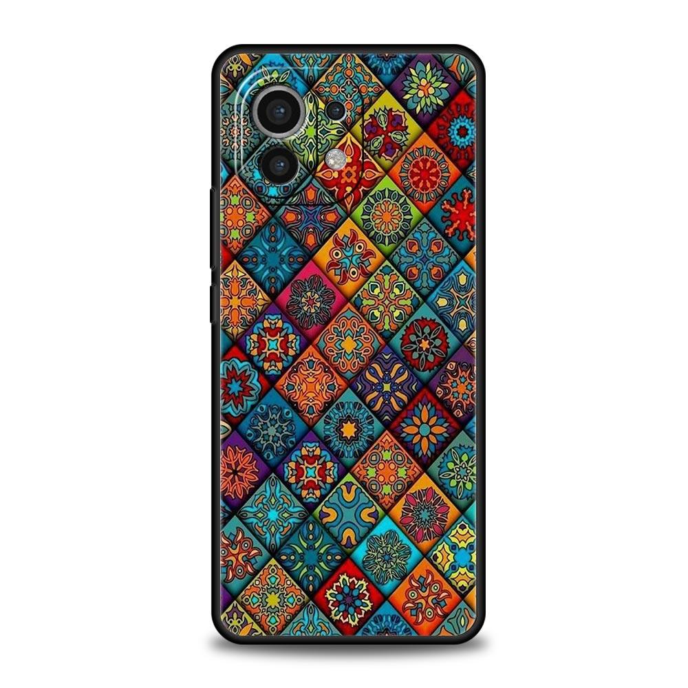 Mandala Flower Totem Phone Case For Xiaomi Mi 15 14 13 12 11 Lite 13T 12T Pro Poco X6 X5 X4 Pro 5G X3 NFC F6 F5 F4 M5 Soft Cover