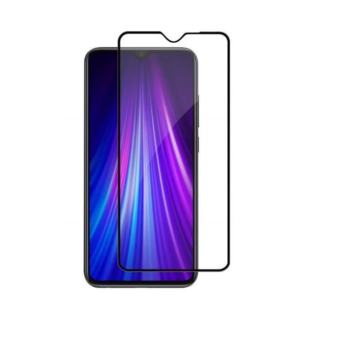 Härdat glas - Phonillico® - Xiaomi REDMI NOTE 8 PRO - 2-pack - Skärmskydd - Svart kant