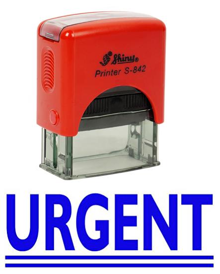 URGENT Self Inking Rubber Stamp Custom Shiny Office Stationary Stamp