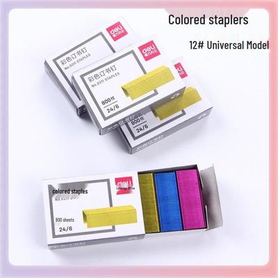 0211 Gemengde Kleur Nietjes, Nee. 12 Standaard, 4 Kleuren, 800 Stuks, 24/6 Nietjes