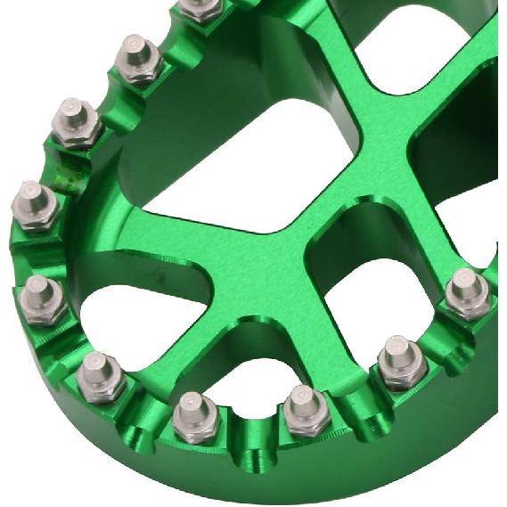 Dirt Bike Fußrasten mit Federn, CNC T6 Aluminium Dirtbike Fußrasten Pedalrasten für KLX300R 97-07 20-24/KLX300 20-23/KLX250 06-20/KLR650 87-07/KLX250S