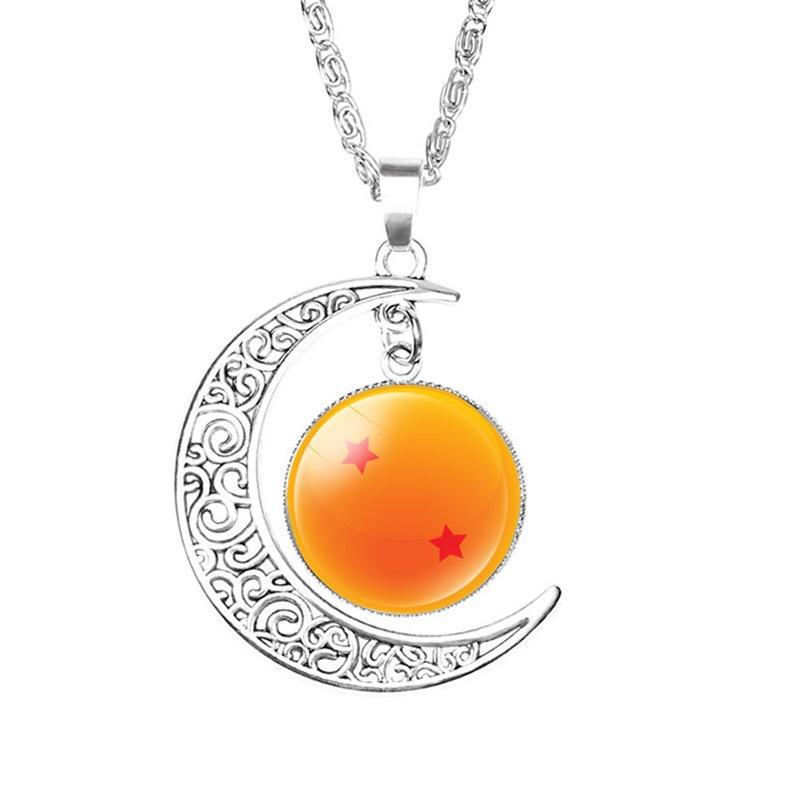 Anime Dragon Ball Time Gemstone Moon pendant necklace Classic anime peripheral accessories holiday gifts