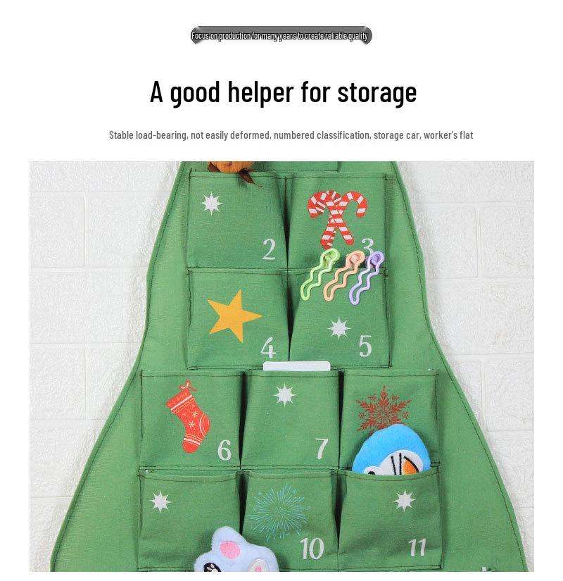 Faltbare Weihnachtsbaum-Hängeaufbewahrungstasche für Wand oder Tür